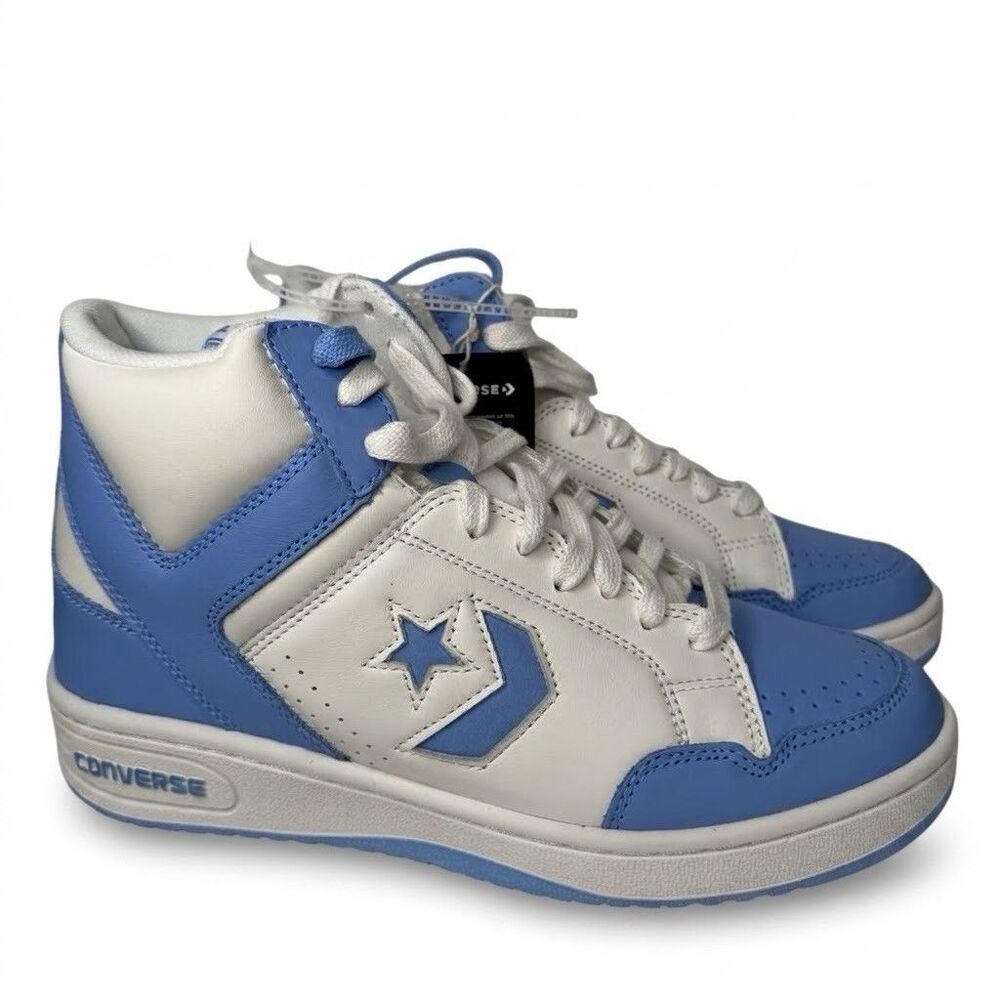Converse Weapon Mid Shoes Mens 9.5 UNC Retro University Blue White NWT A10597C